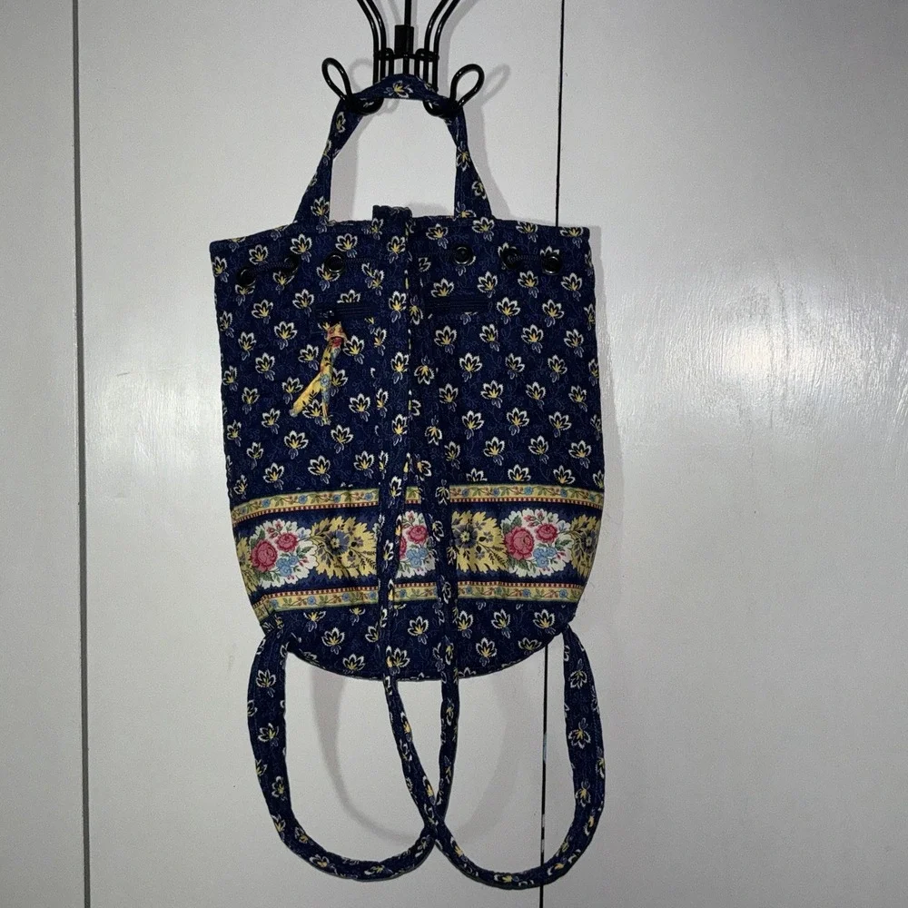 Vintage Vera Bradley Floral Quilted Backpack 12